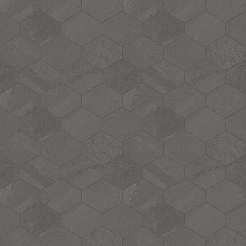 Brazilian Slate Hexagon Elephant Grey